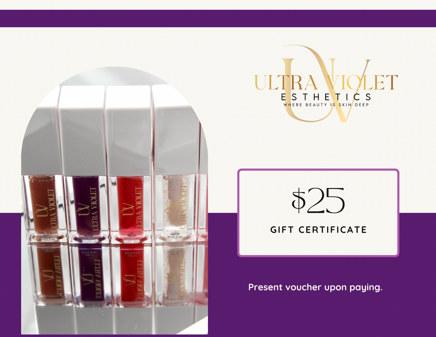 Ultra Violet Esthetics Virtual Gift Card Ultra Violet Esthetics